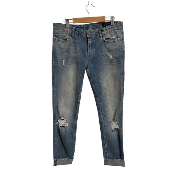 Allsaints Mast Ankle Destroy Jeans Ripped Distressed Size 29 - Picture 1 of 9